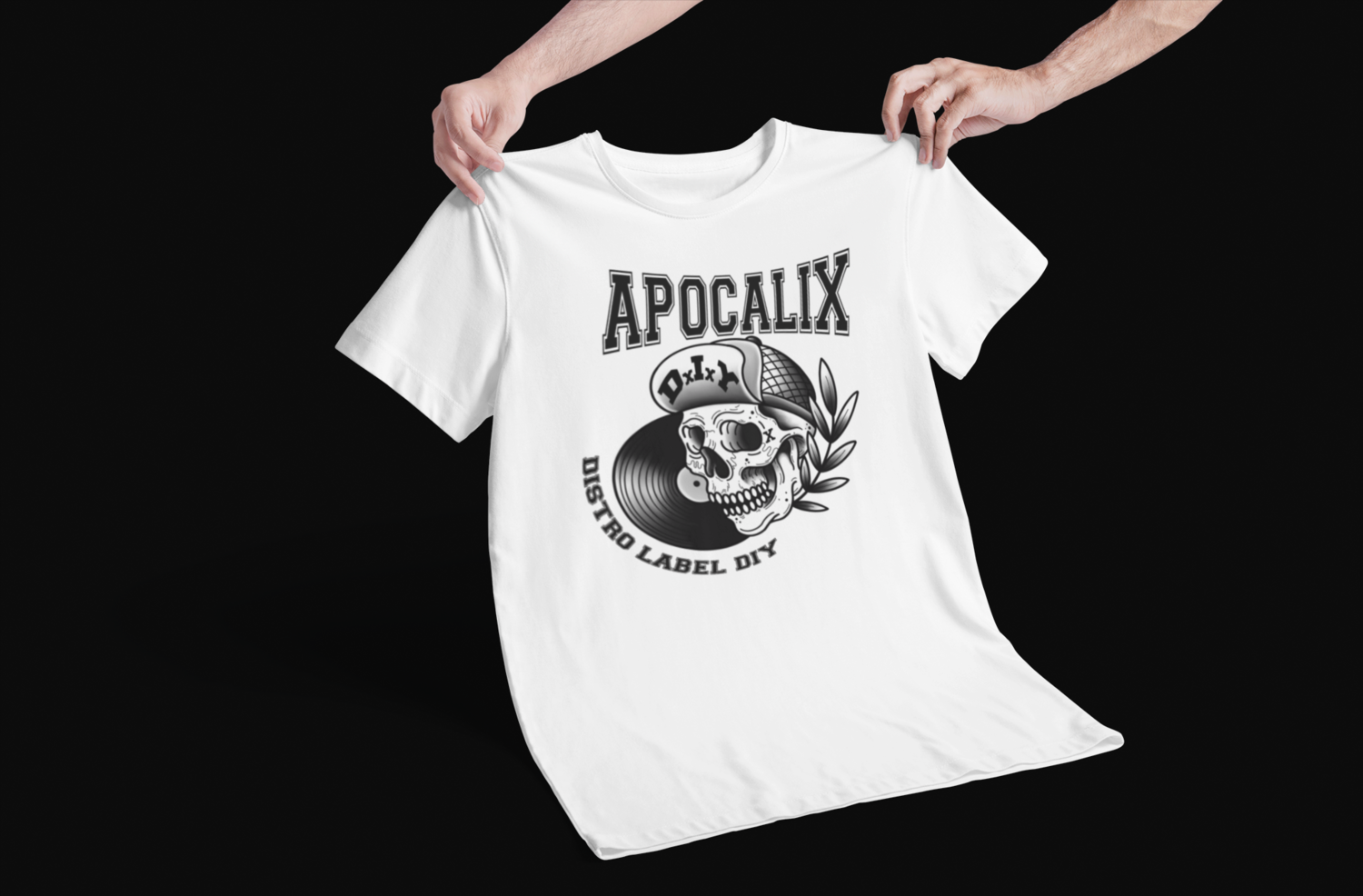 Apocalix Distro Label Diy  tshirt for MEN, Colour: WHITE, Size: Large