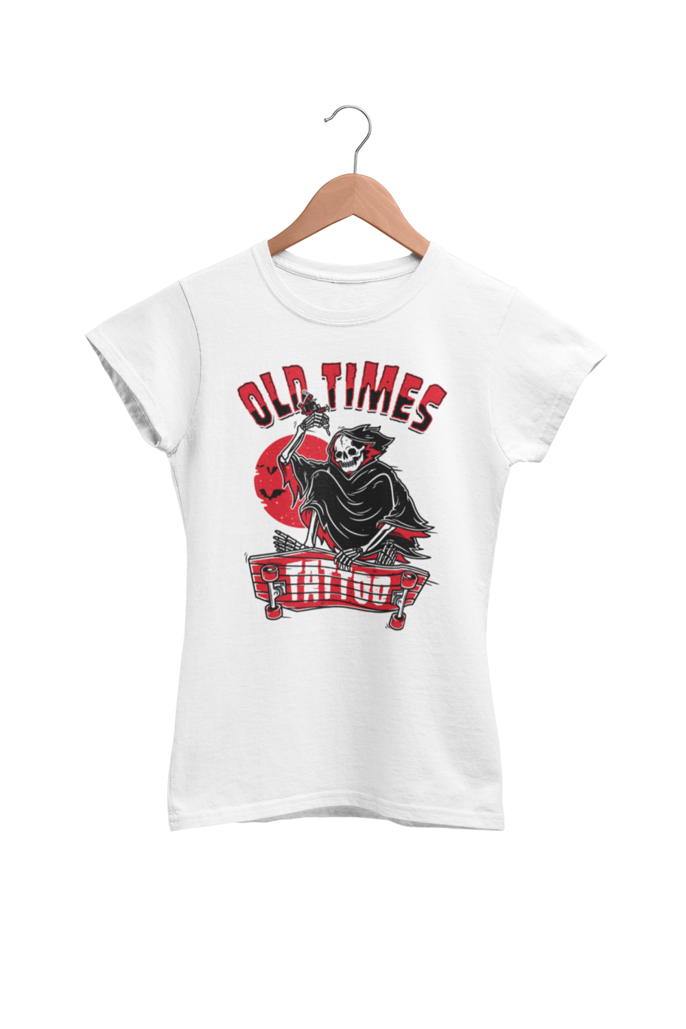 OLD TIMES TATTOO &quot;Skate logo&quot; tshirt for WOMEN