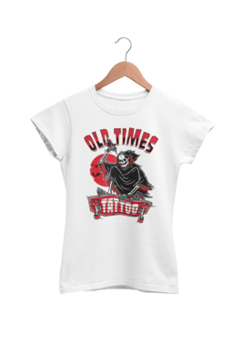 OLD TIMES TATTOO &quot;Skate logo&quot; tshirt for WOMEN