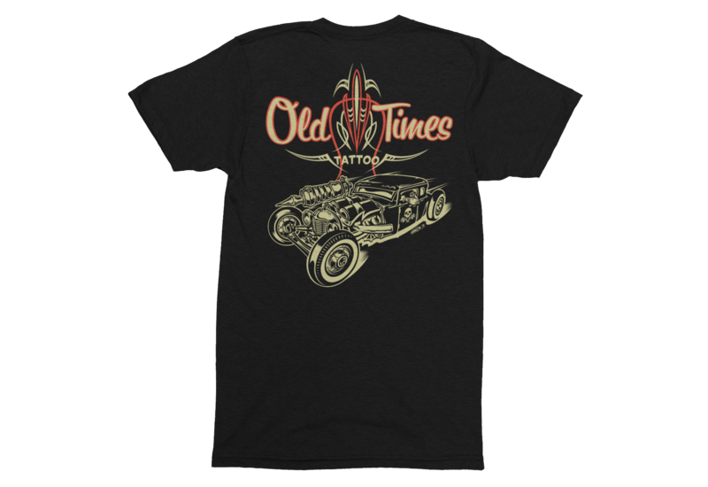 OLD TIMES TATTOO "Hot Rod logo" tshirt for MEN