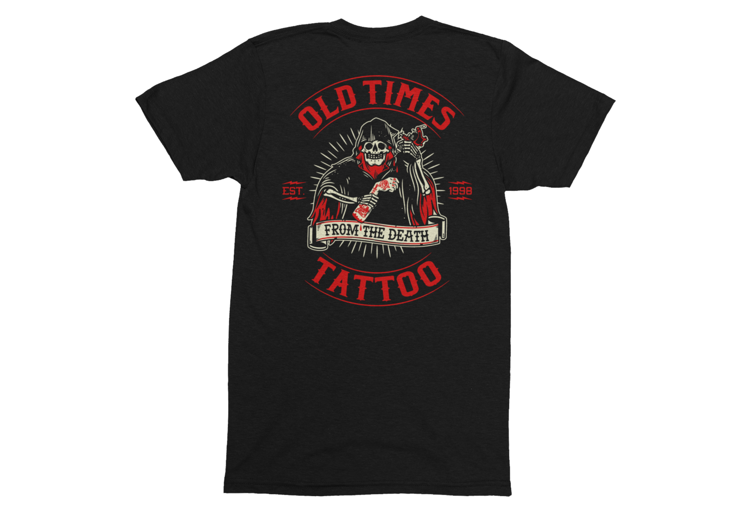 OLD TIMES TATTOO &quot;From the death logo&quot; tshirt for MEN, Size: Small