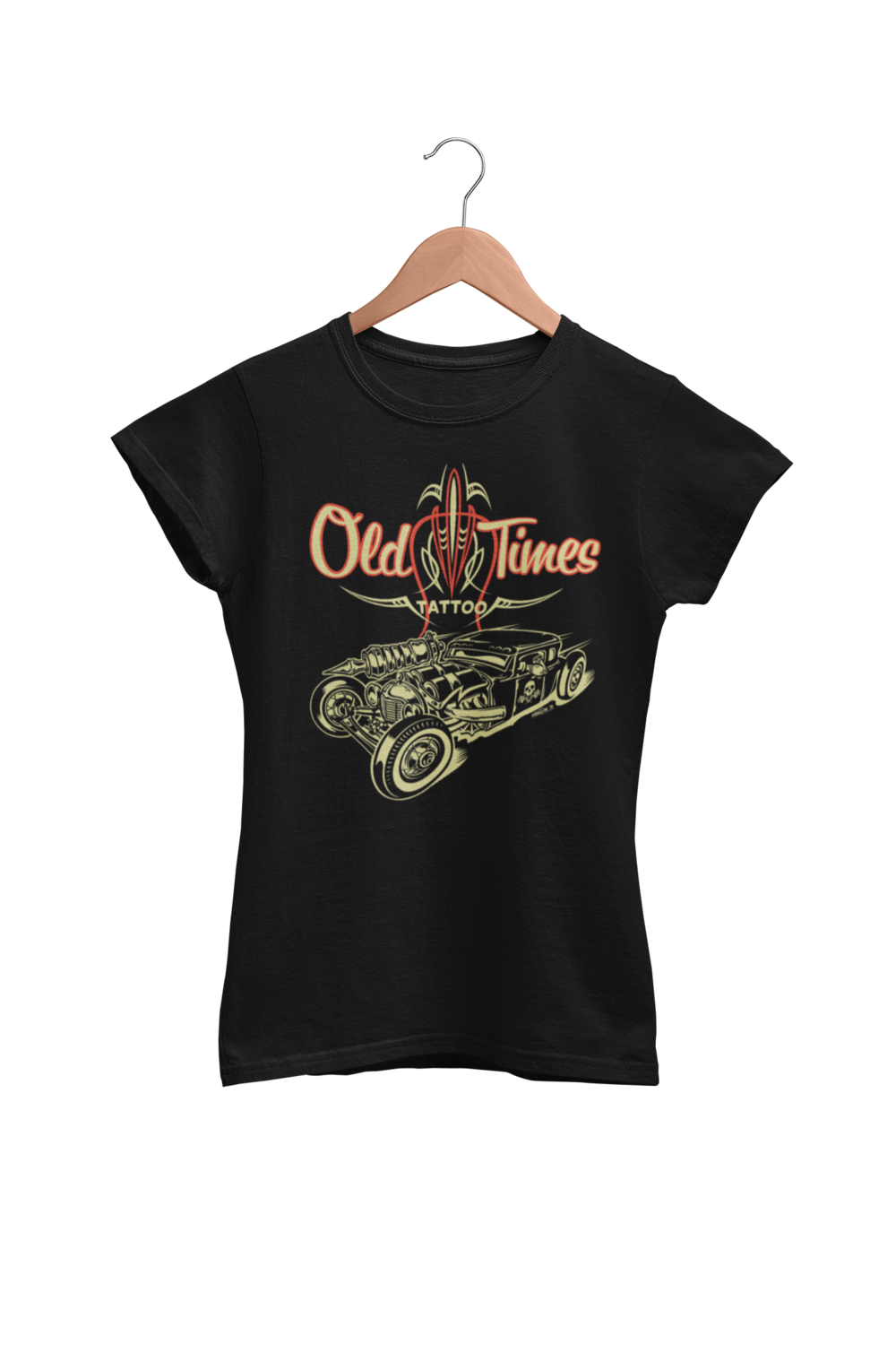 OLD TIMES TATTOO &quot;Hot Rod logo&quot; tshirt for WOMEN