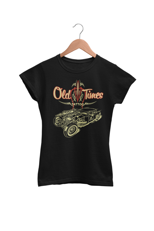 OLD TIMES TATTOO "Hot Rod logo" tshirt for WOMEN