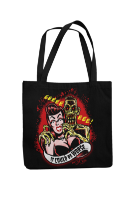 IT WILL BE WORSE Cotton Bag  logo design SOL RAC