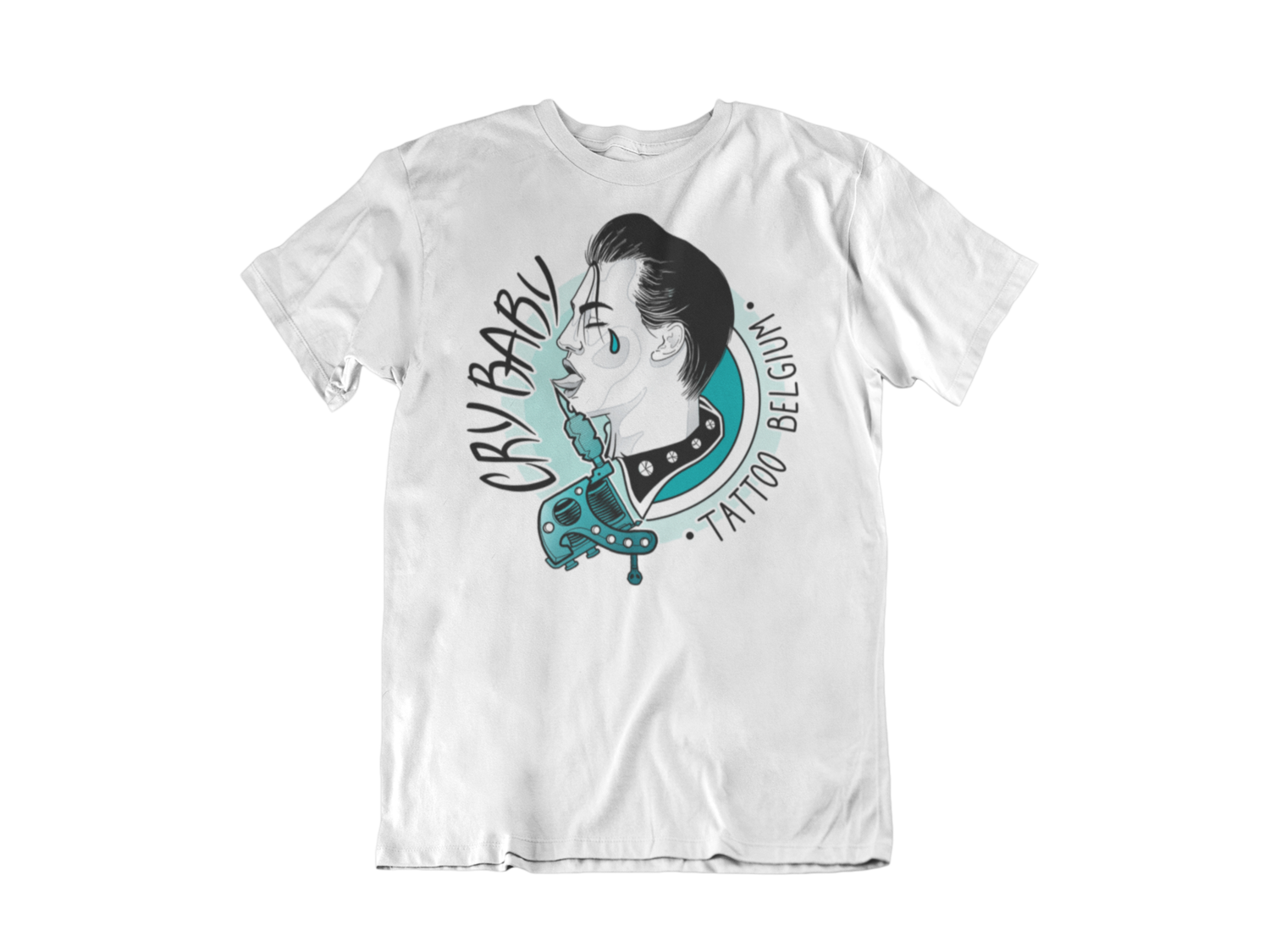 CRY BABY TATTOO tshirt for MEN, Colour: WHITE, Size: Large