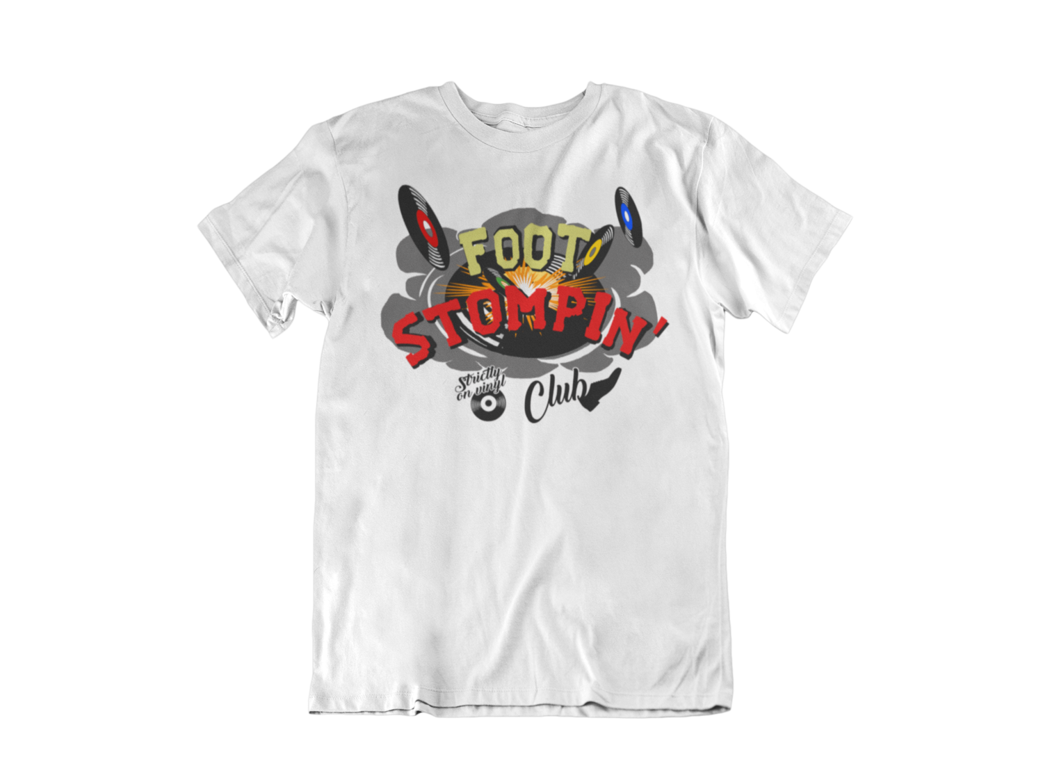 FOOT STOMPIN´ CLUB  tshirt for MEN, Colour: WHITE, Size: Large
