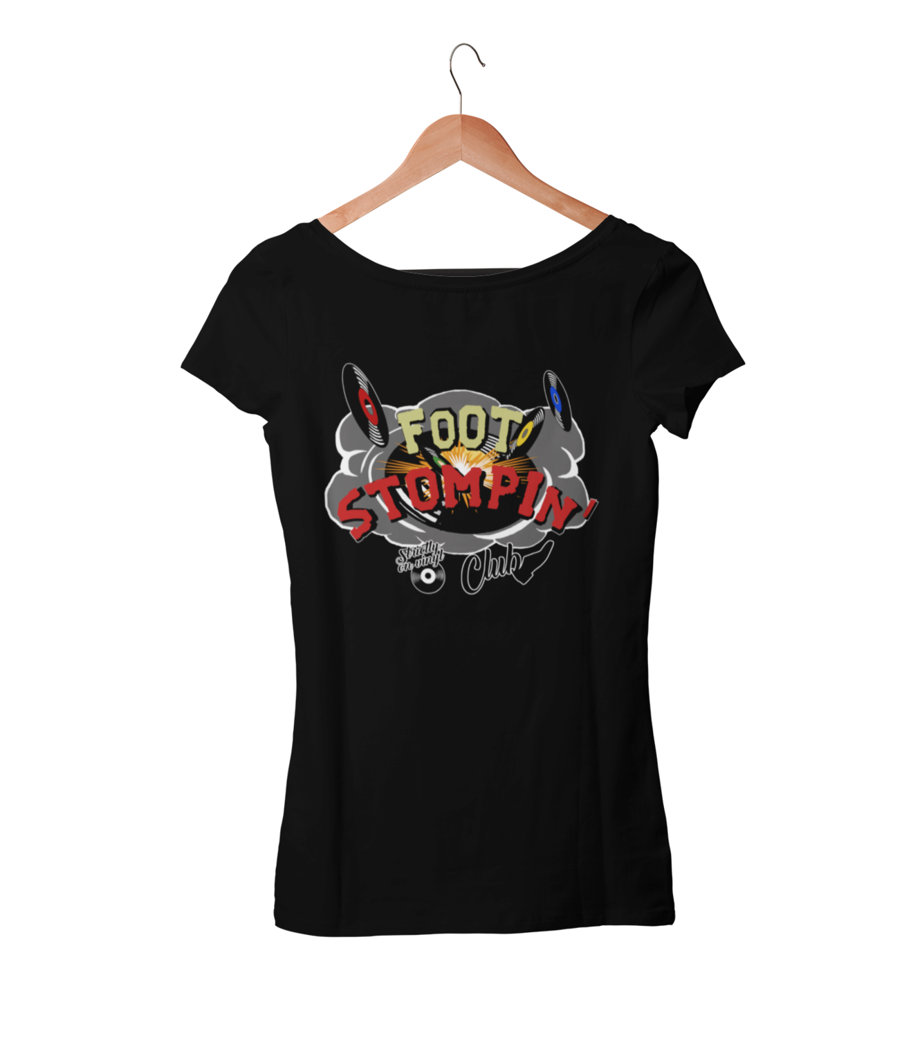FOOT STOMPIN´ CLUB tshirt for WOMEN, Colour: BLACK, Size: Large