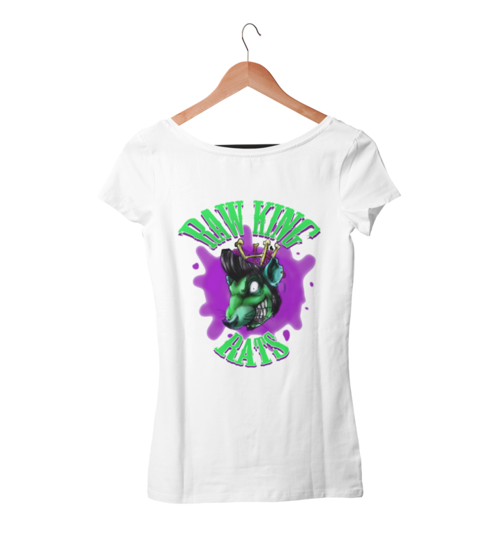 RAW KING RAT "Green rat logo" T-SHIRT WOMEN