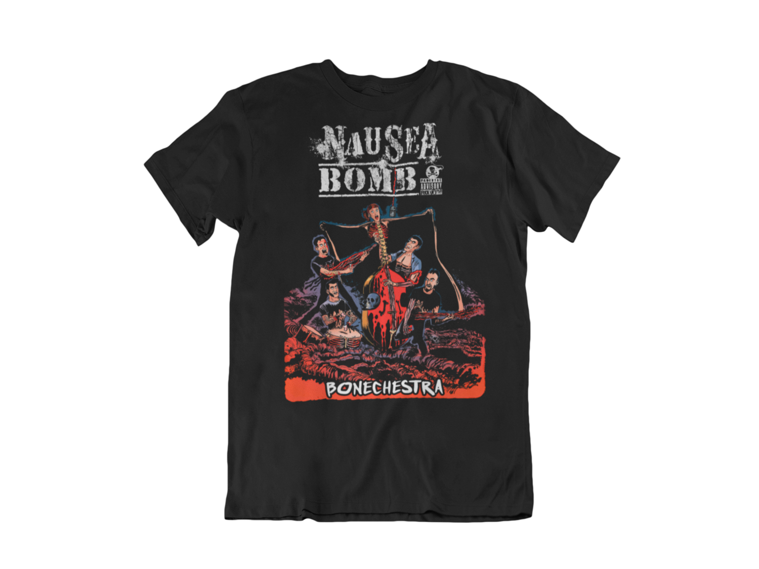 NAUSEA BOMB "Bonechestra" tshirt for MEN