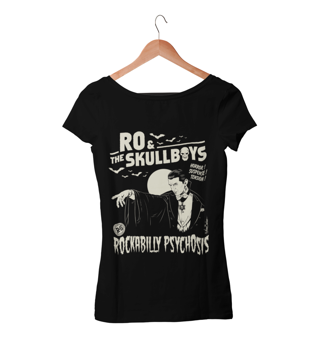 RO & THE SKULLBOYS "Rockabilly Psychosis" T-SHIRT WOMEN