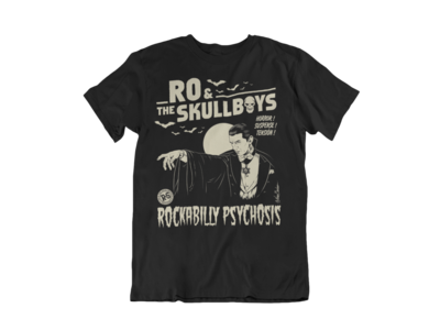 RO &amp; THE SKULLBOYS &quot;Rockabilly Psychosis&quot; T-SHIRT MEN