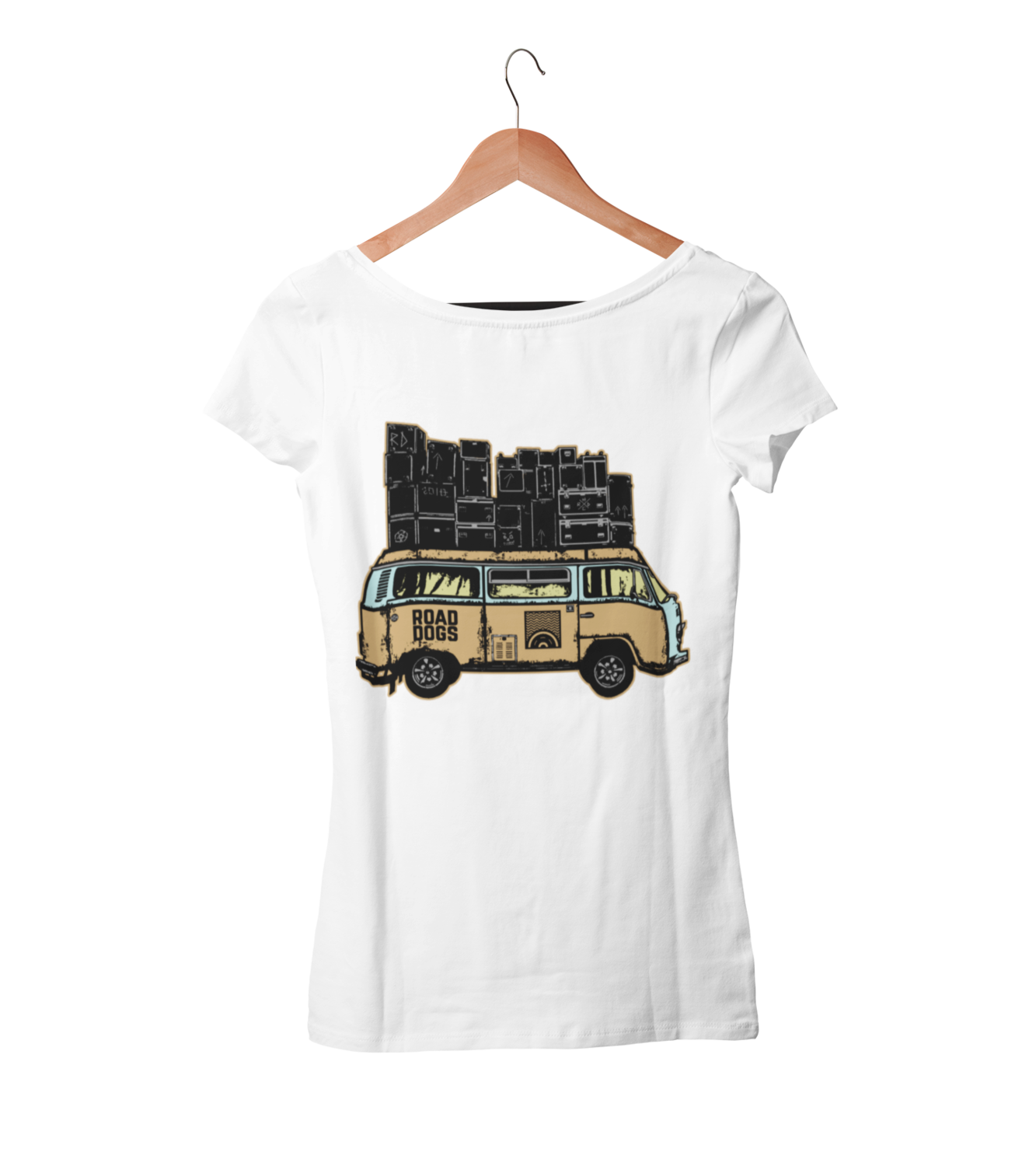 ROAD DOGS "Van color logo" tshirt for WOMEN