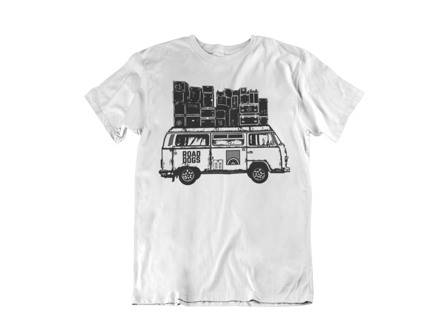 ROAD DOGS &quot;Van B/N logo&quot; tshirt for MEN, Colour: WHITE, Size: Large