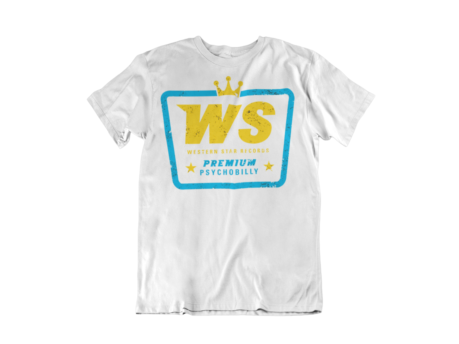 Western Star Recording Company &quot;Premium Psychobilly&quot;  tshirt for MEN, Colour: WHITE, Size: Large