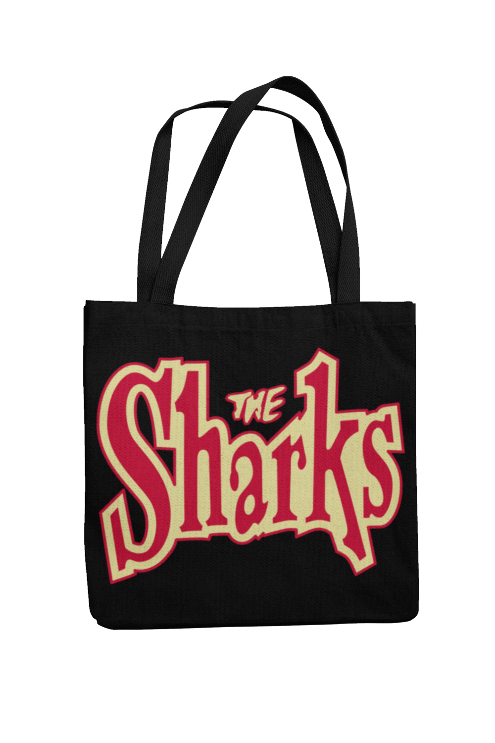 THE SHARKS LOGO Cotton Bag, Colour Logo: RED, Colour: Black