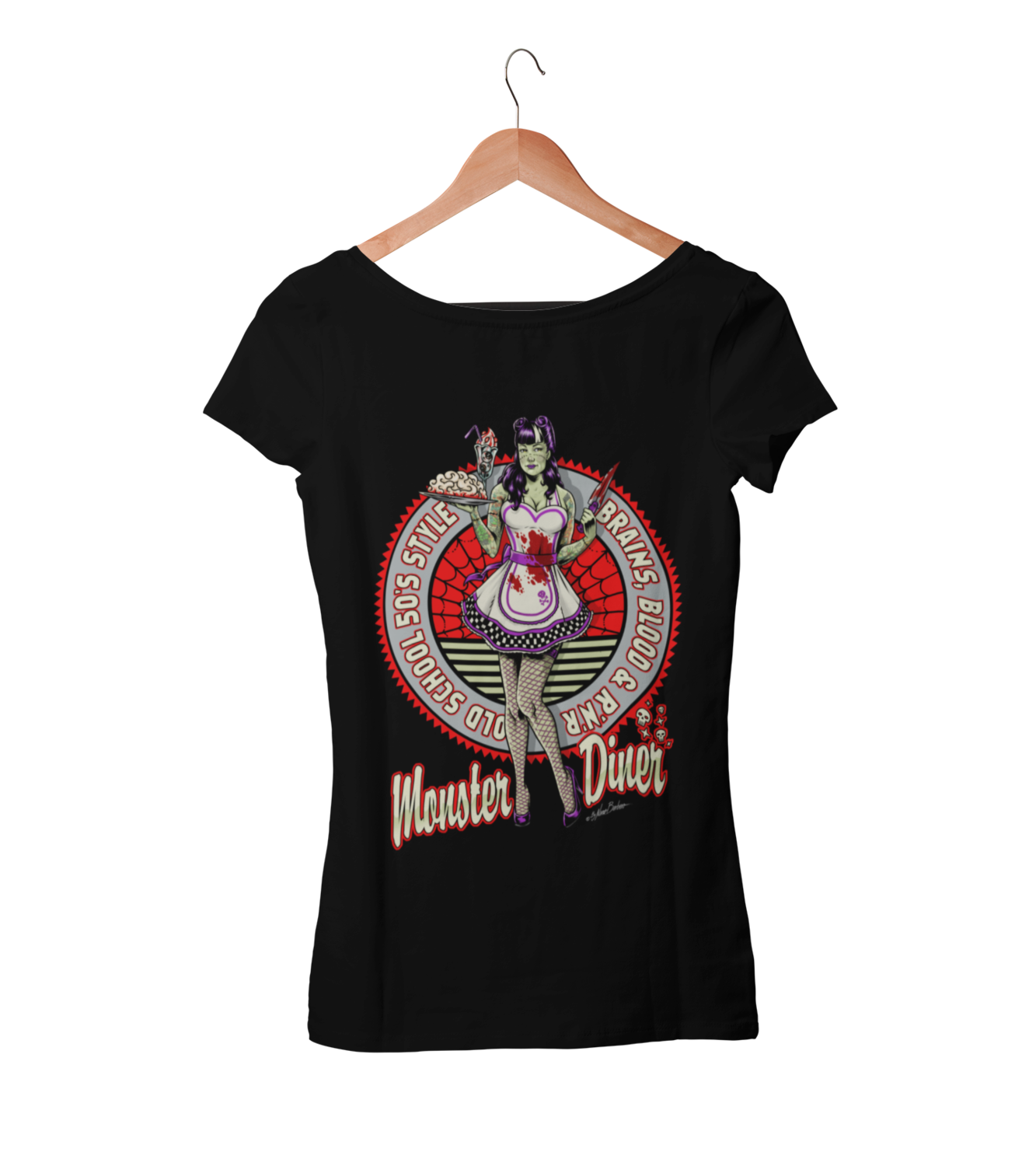 MONSTER DINER T-SHIRT WOMAN by NANO BARBERO