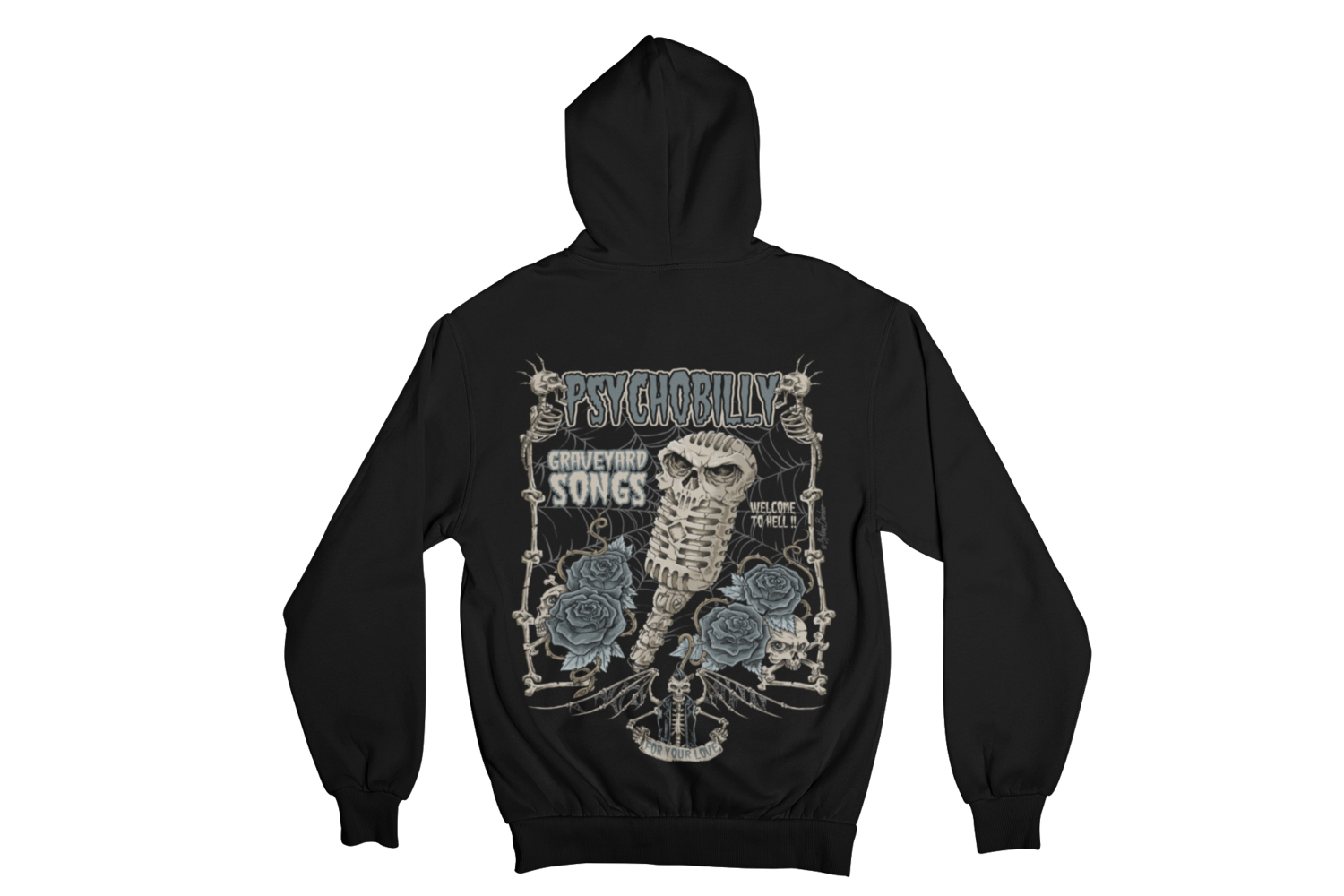 GRAVEYARD SONGS HOODIE ZIP for MEN by NANO BARBERO