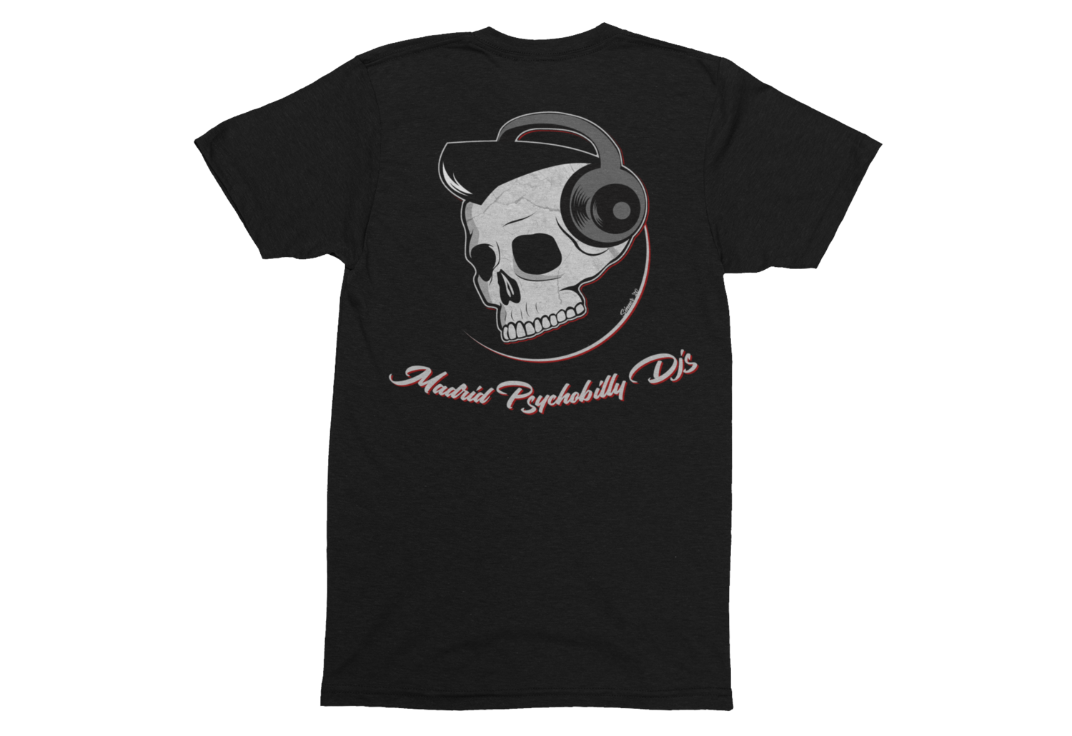 PSYCHO REBEL &amp; SINNER A GO-GO DJ &quot;Madrid Psychobilly DJS&quot; T-SHIRT MAN, Size: Small