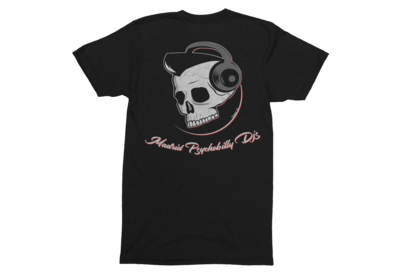 PSYCHO REBEL &amp; SINNER A GO-GO DJ &quot;Madrid Psychobilly DJS&quot; T-SHIRT MAN