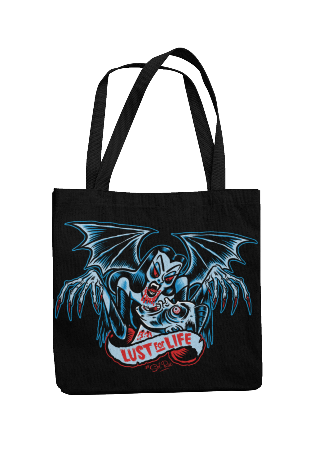LUST FOR LIFE Cotton Bag  logo design SOL RAC, Colour: Black