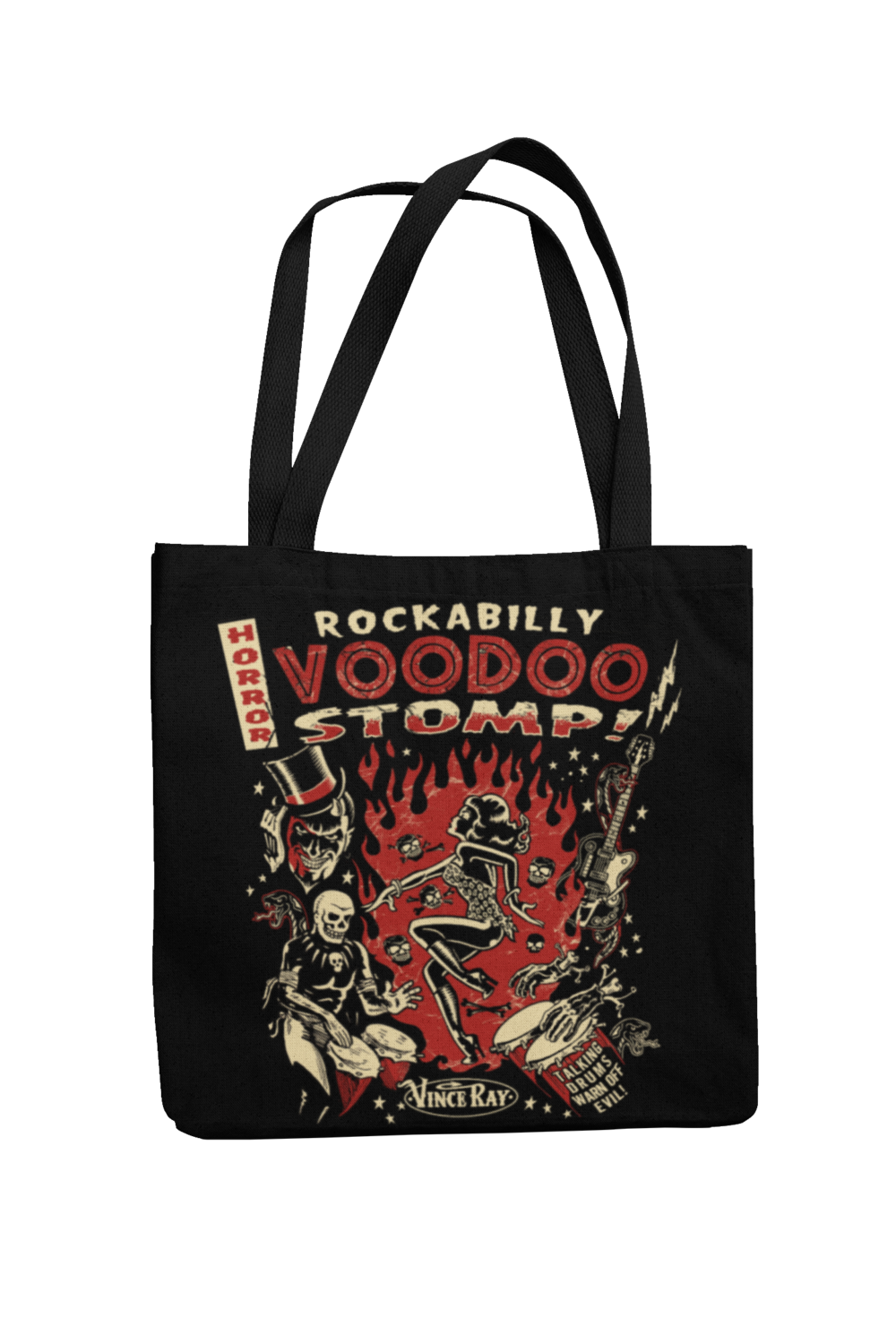 Cotton Bag Rockabilly Voodoo Stomp design by VINCE RAY
