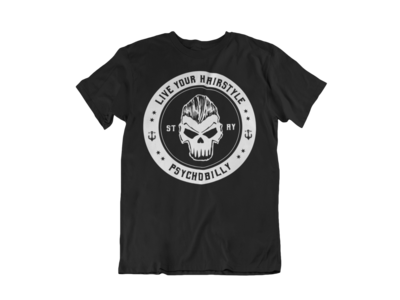 LIVE YOUR HAIRSTYLE T-SHIRT MAN BY SUBCULTBILLY DESIGN