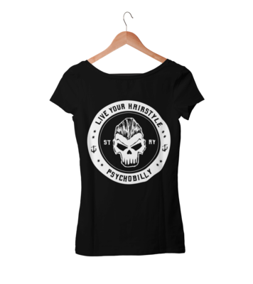 LIVE YOUR HAIRSTYLE T-SHIRT WOMAN BY SUBCULTBILLY DESIGN