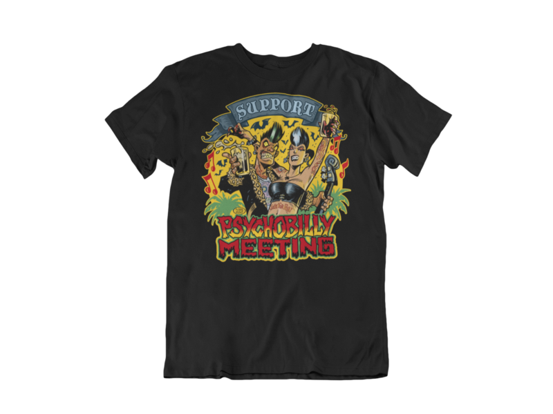 SUPPORT PSYCHOBILLY MEETING 2020 T-SHIRT MAN BY PASKAL