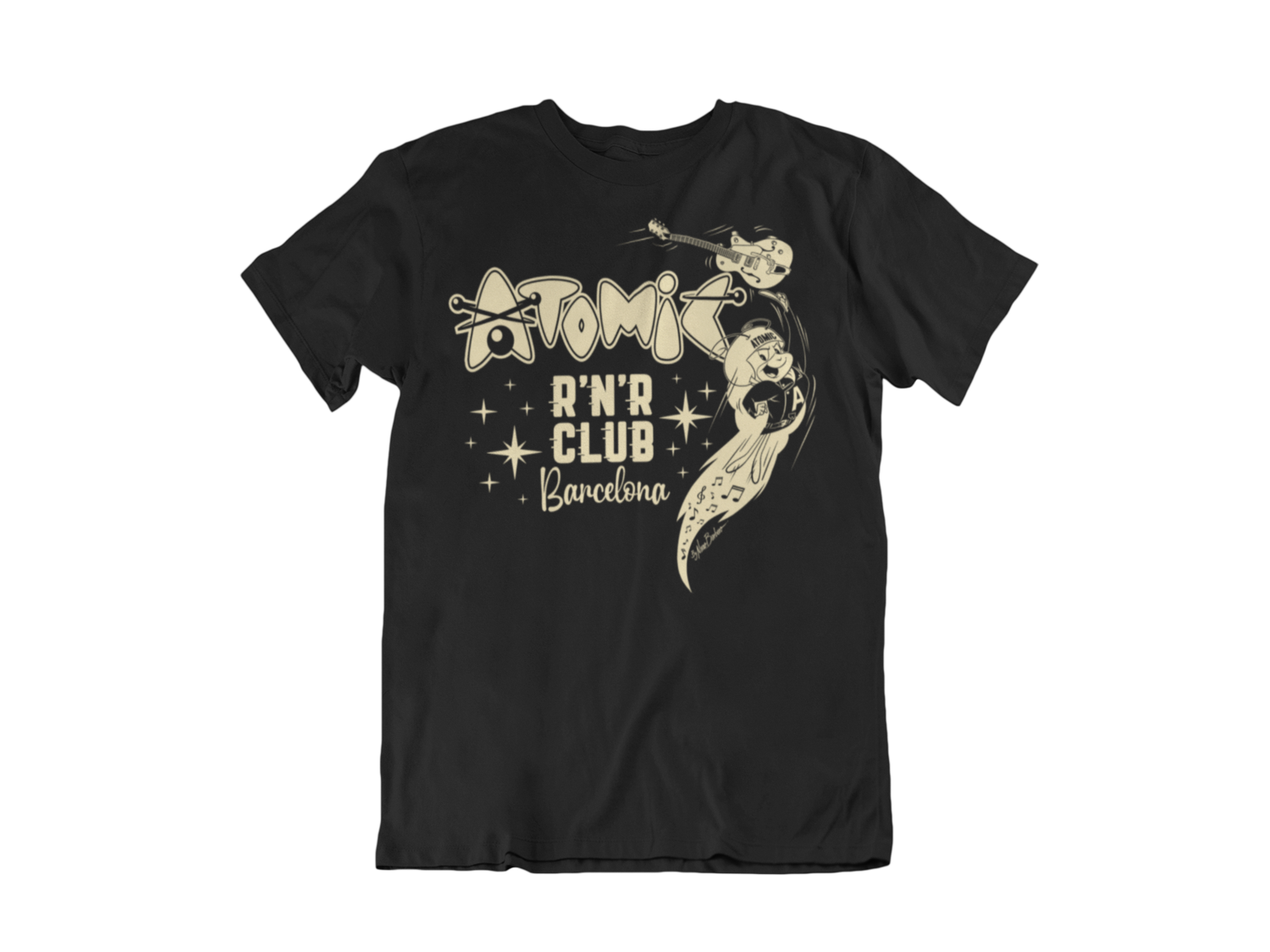 ATOMIC R´N´R CLUB BARCELONA T-SHIRT MAN, Colour: BLACK, Size: Large