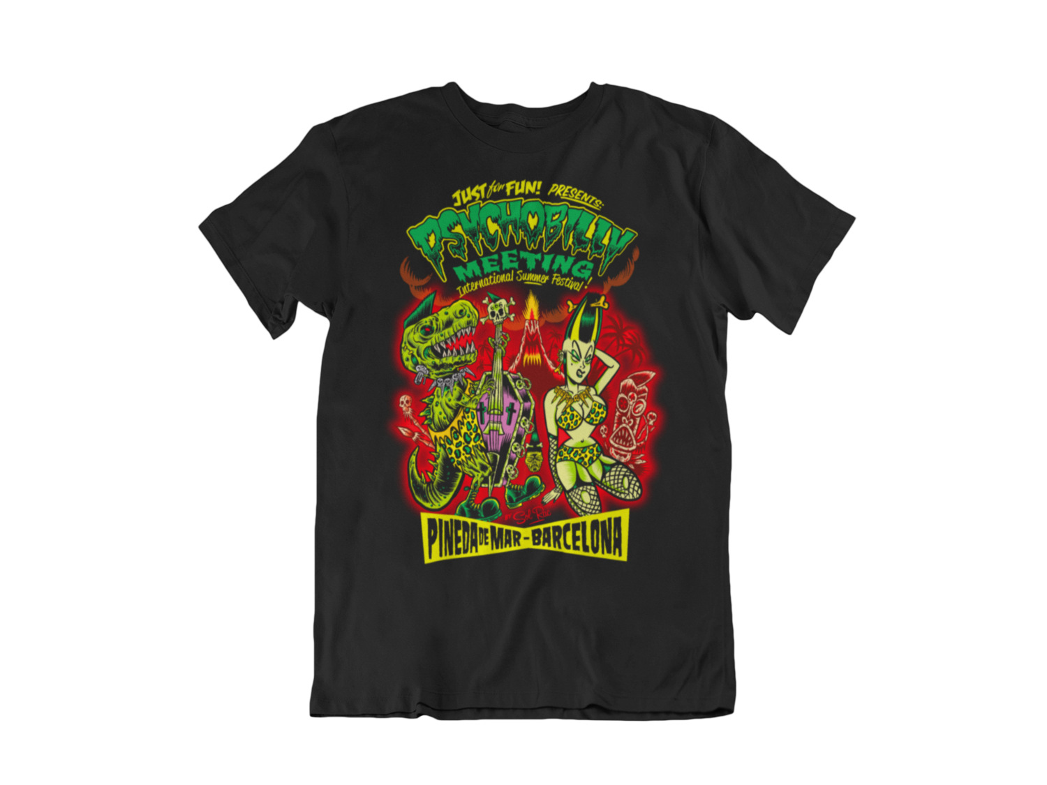 PSYCHOBILLY MEETING 2020 T-SHIRT MAN BY SOLRAC, Colour: BLACK, Size: Large