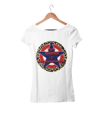 LITTLE MARTHA &amp; THE TRUCKSTOPPERS &quot;Round Logo&quot; T-SHIRT WOMEN