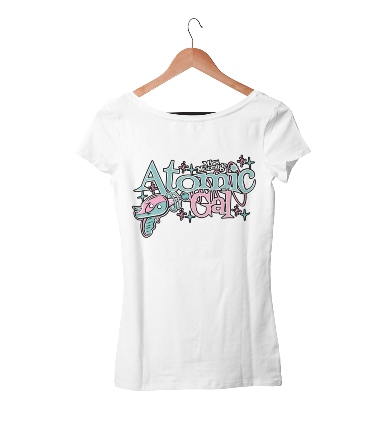 ATOMIC GAL by MISS MOONAGE tshirt for WOMEN, Colour: WHITE, Size: Large