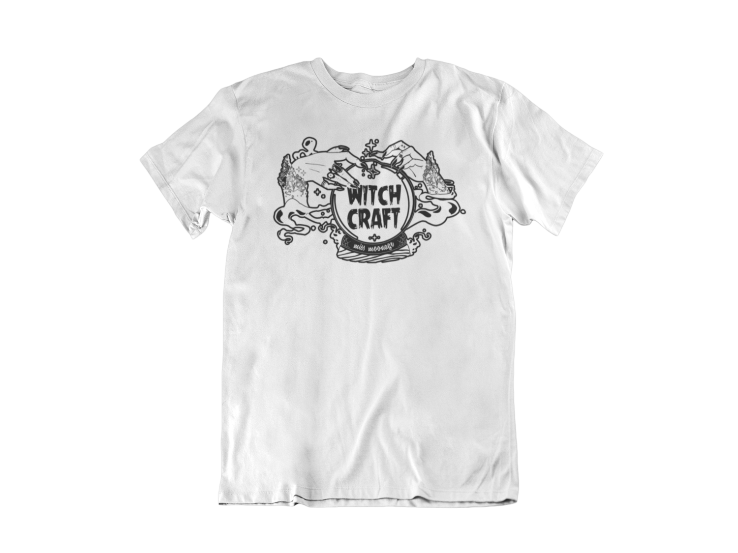 WITCH CRAFT by MISS MOONAGE tshirt for MEN, Colour: WHITE, Size: Large