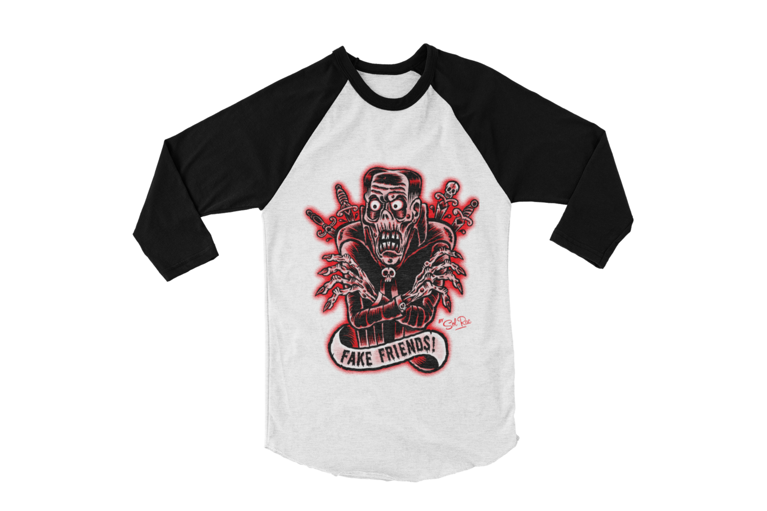 FAKE FRIENDS BASEBALL LONG SLEEVE By SOL RAC, Size: Small