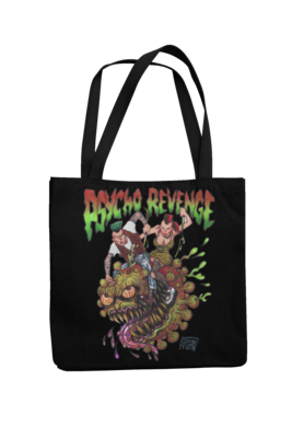 PSYCHO REVENGE Cotton Bag  logo design OSCAR HERTIN