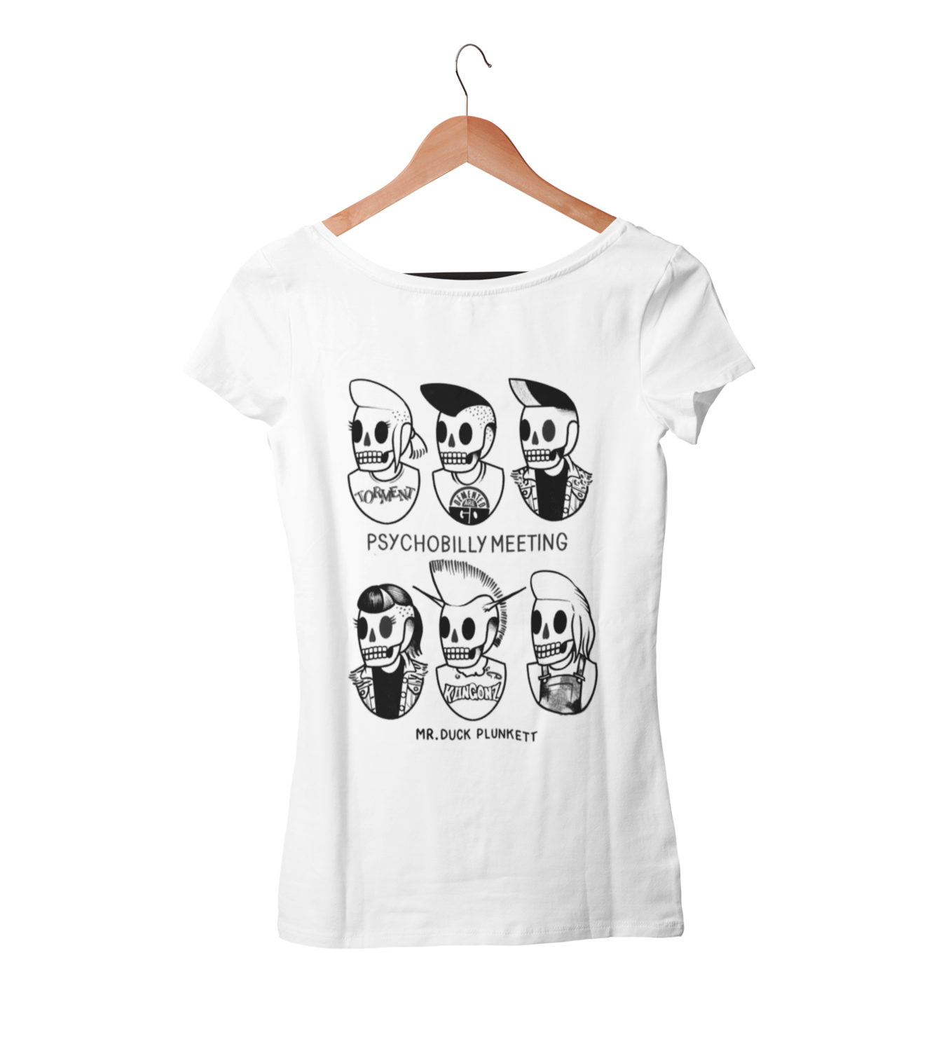 PSYCHOBILLY MEETING T-SHIRT WOMAN BY DUCK PLUNKETT, Size: Large