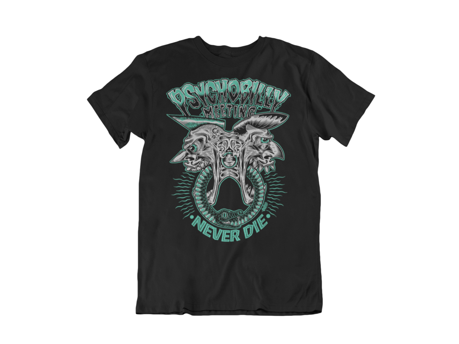 PSYCHOBILLY MEETING T-SHIRT MAN BY OLAFH, Size: Large