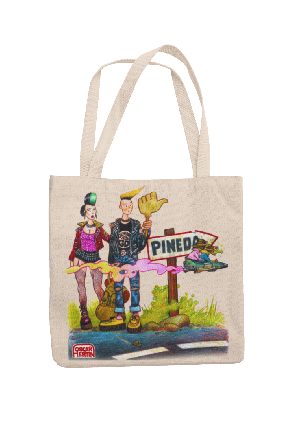 PINEDA AUTO STOP Cotton Bag logo design OSCAR HERTIN