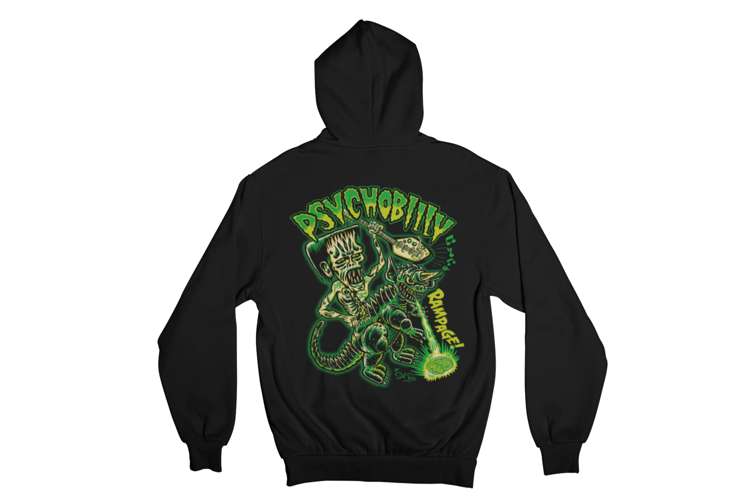 PSYCHOBILLY RAMPAGE HOODIE ZIP for MEN by SOL RAC