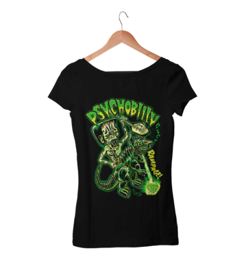 PSYCHOBILLY RAMPAGE T-SHIRT WOMAN BY SOL RAC
