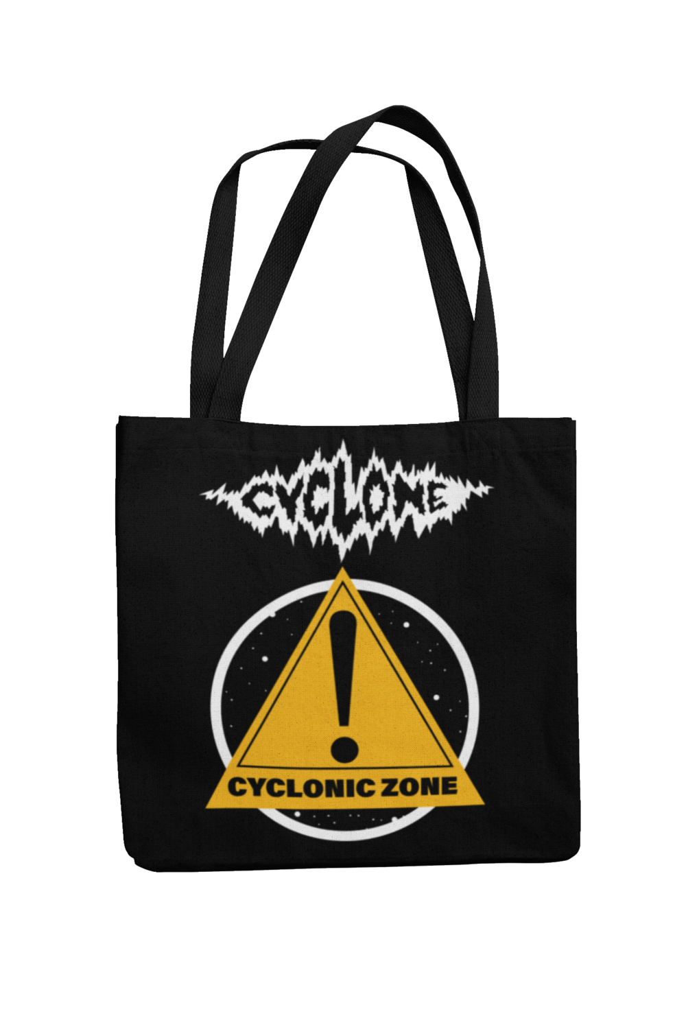 CYCLONE &quot;Cyclonic Zone&quot; Cotton Bag, Colour: Black