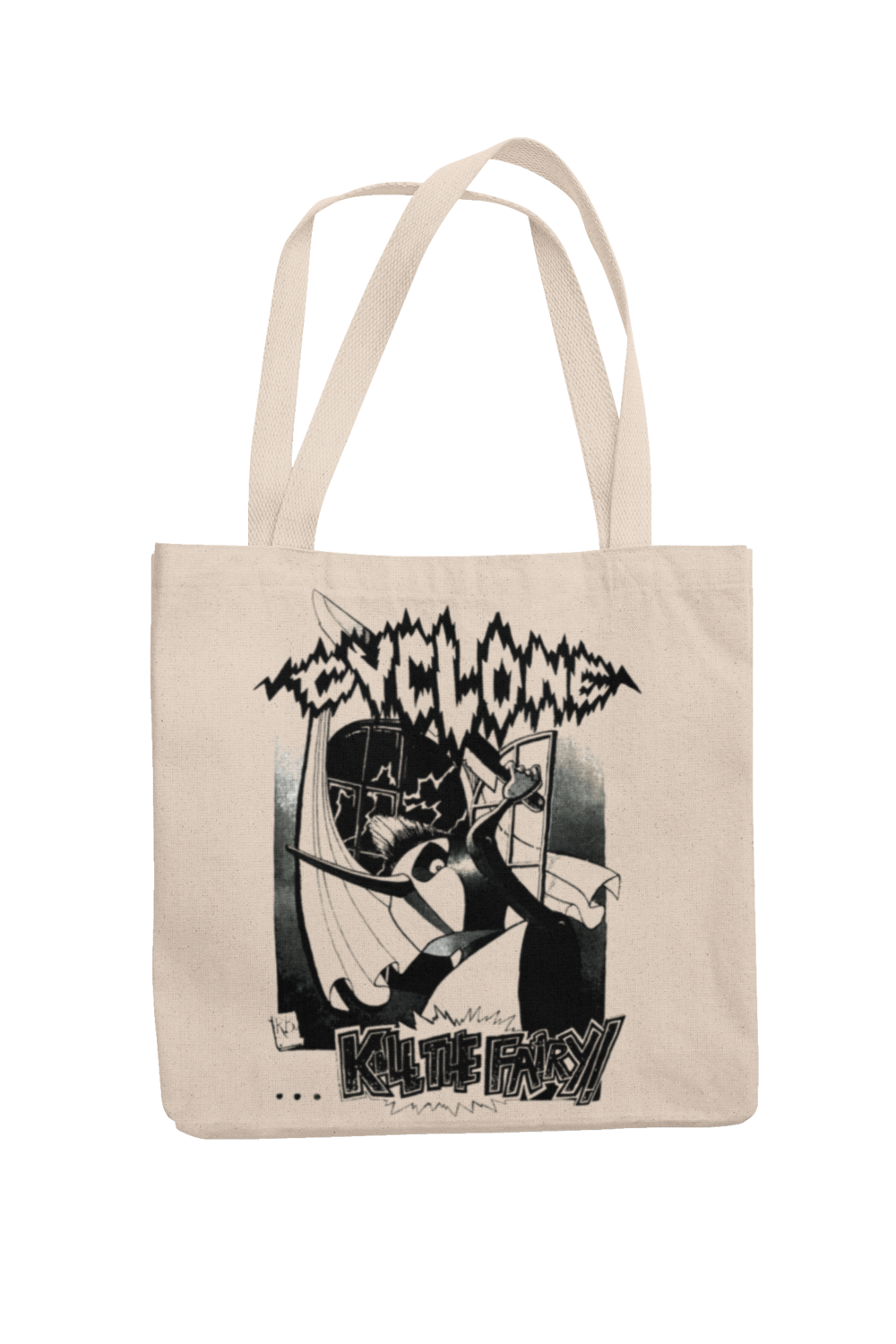 CYCLONE &quot;Kill The Fairy&quot; Cotton Bag, Colour: Black