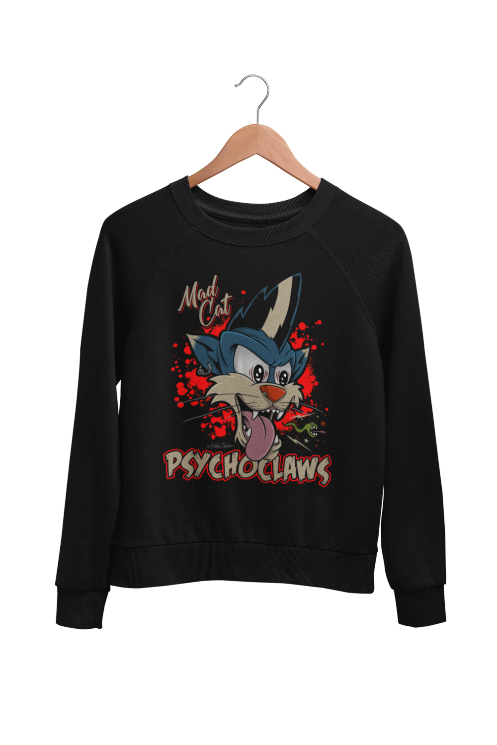 PSYCHO CLAWS SWEATSHIRT UNISEX BY NANO BARBERO