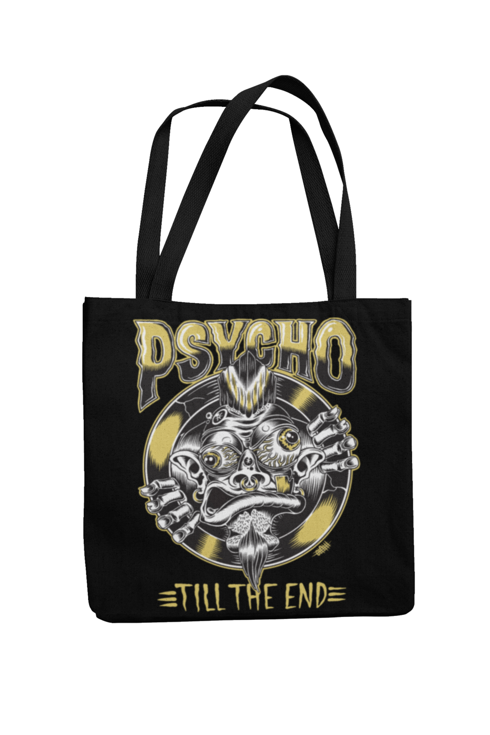 Cotton Bag Psycho till the end design by OLAFH ACE