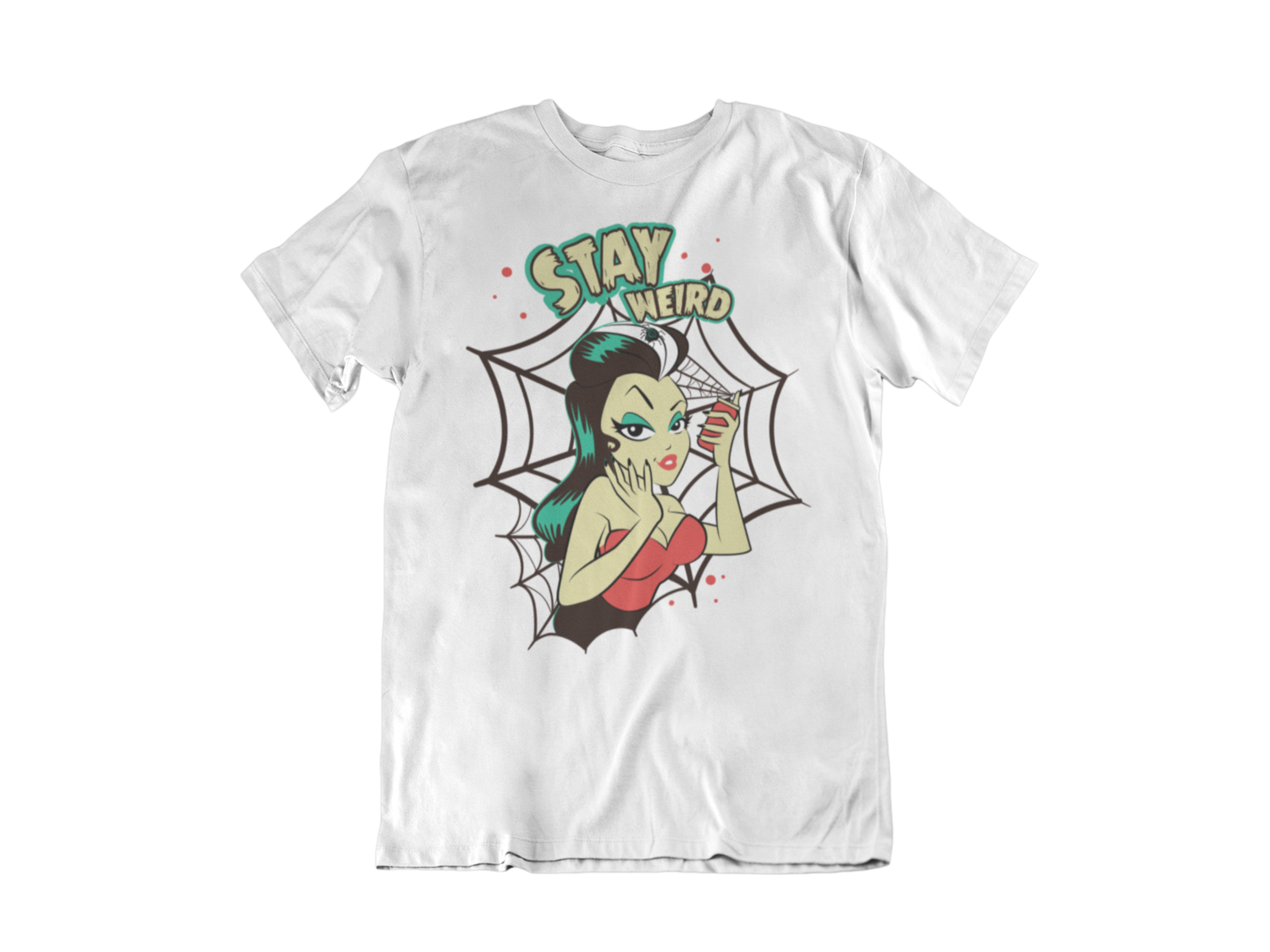 BETTIE BANG STORE &quot;Stay Weird&quot; tshirt for MEN, Colour: WHITE, Size: Large