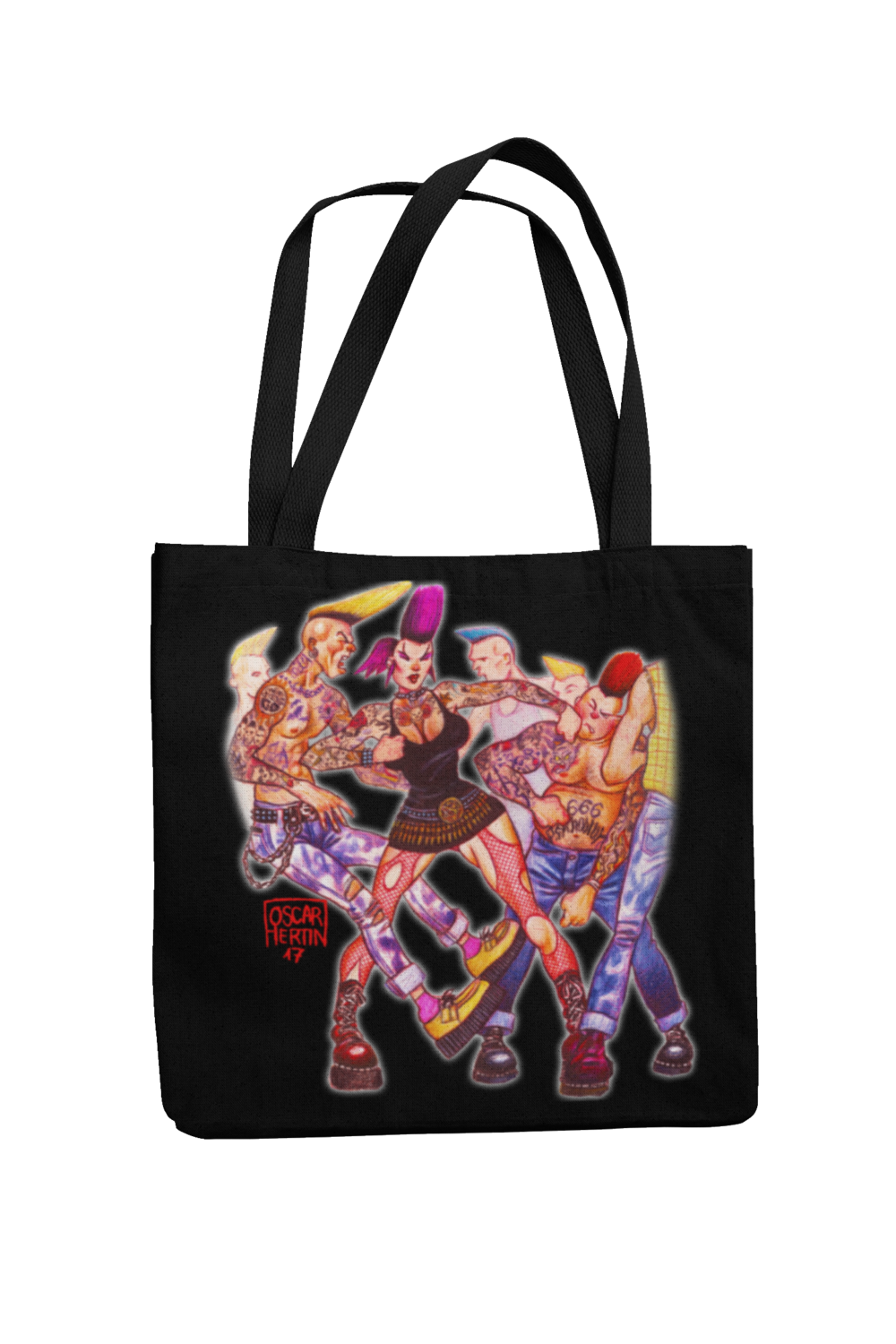 SHE´S THE MOST Cotton Bag  logo design OSCAR HERTIN, Colour: Black