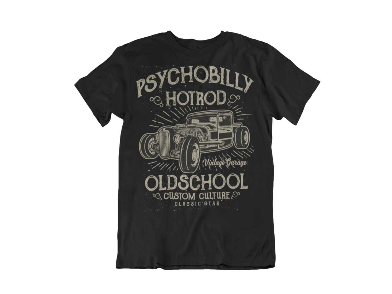 PSYCHOBILLY HOT ROD T-SHIRT FOR MEN, Size: Small