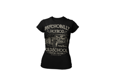 PSYCHOBILLY HOT ROD T-SHIRT FOR WOMEN