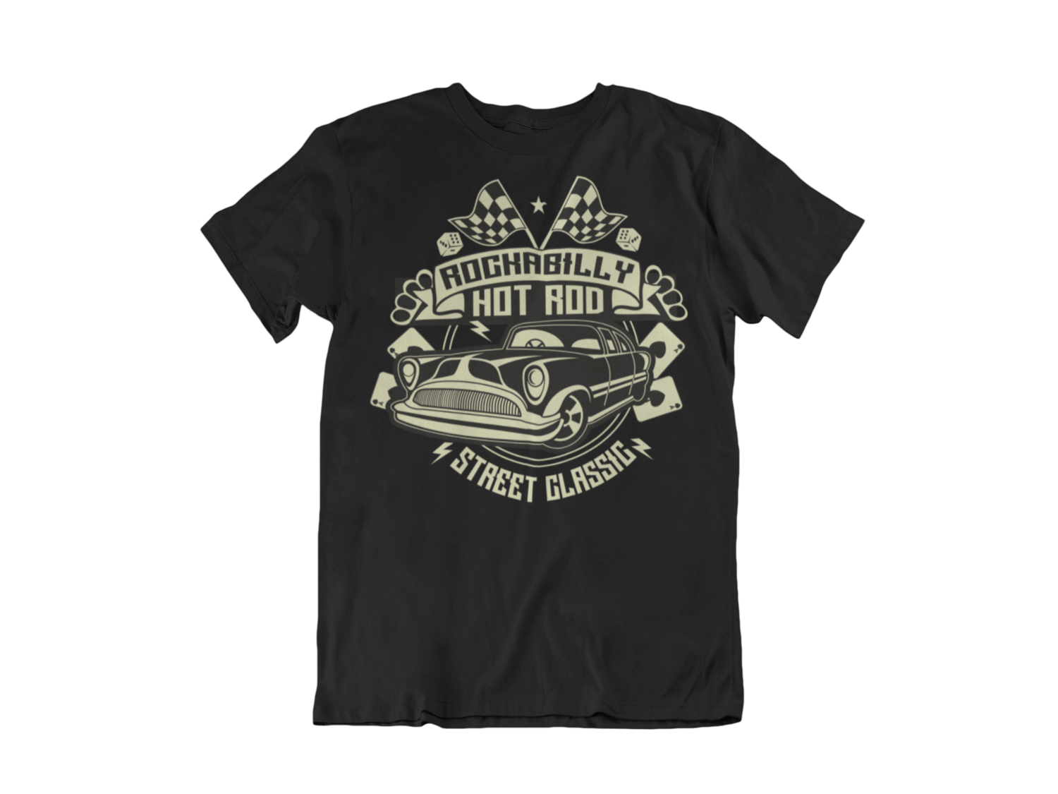 ROCKABILLY HOT ROD T-SHIRT FOR MEN, Size: Small