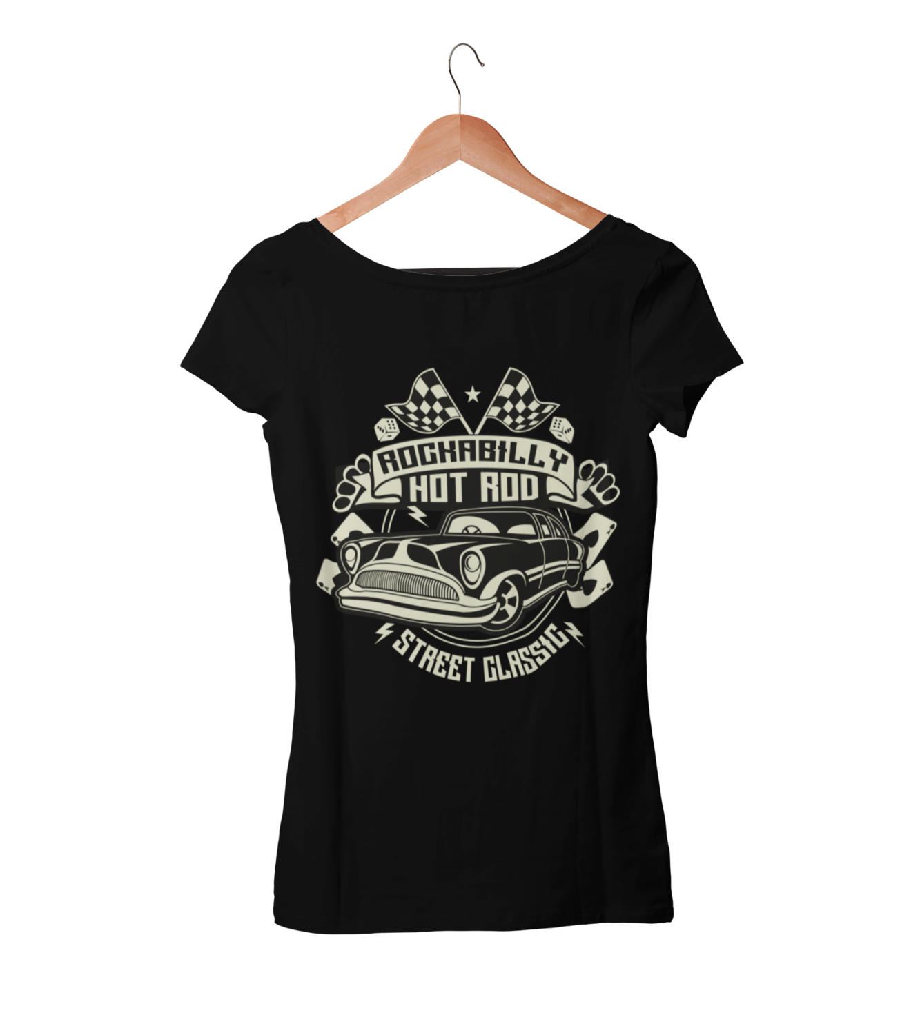 ROCKABILLY HOT ROD T-SHIRT FOR WOMEN, Size: Small